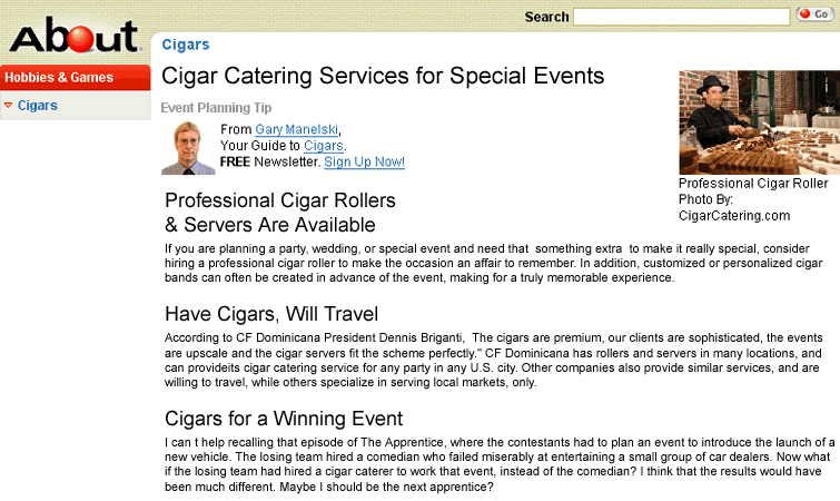 CF Cigars Press Page